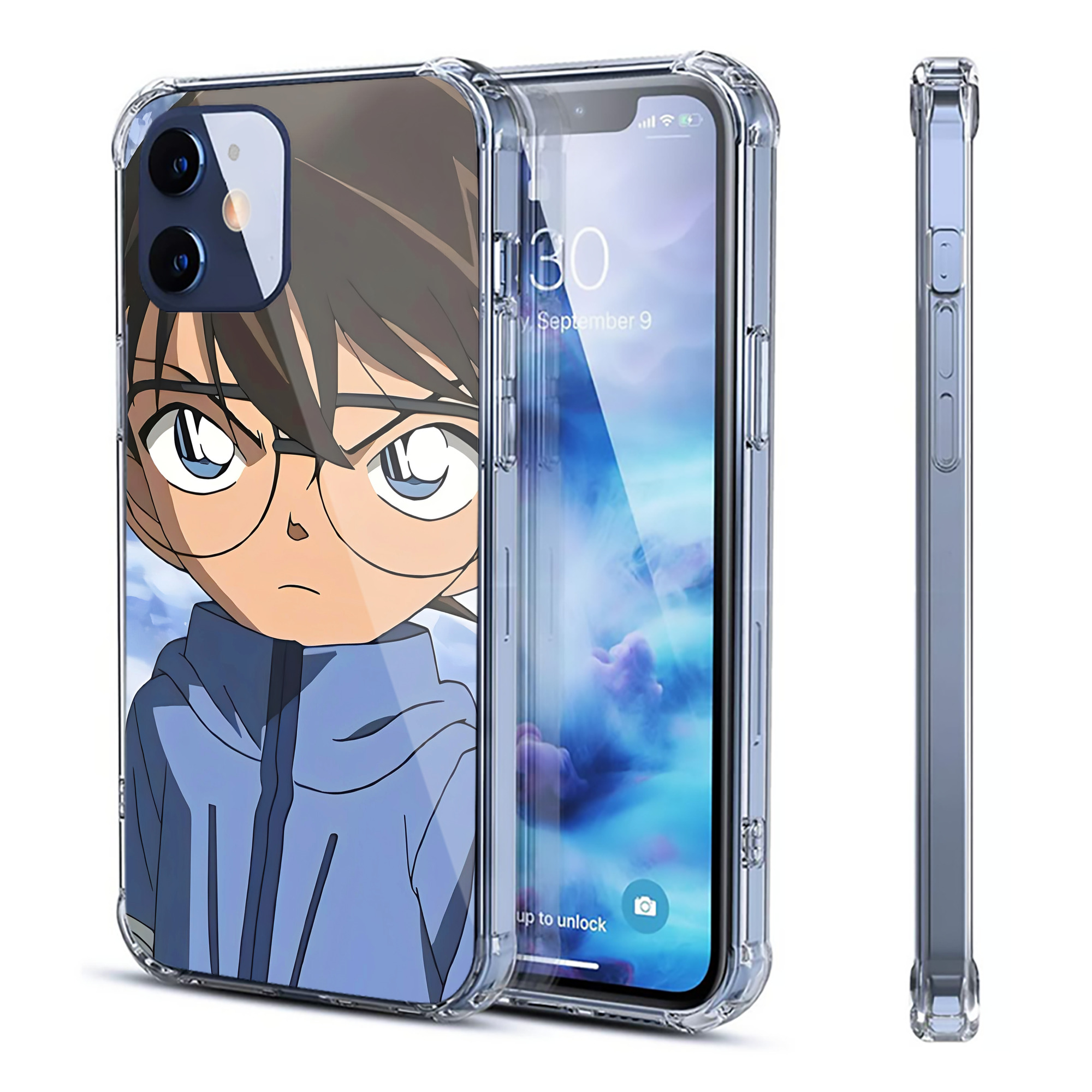 （画像用） 名探偵コナン Detective Conan 【iPhone 12シリーズ対応】透明スマホケース（クリアソフトケース）